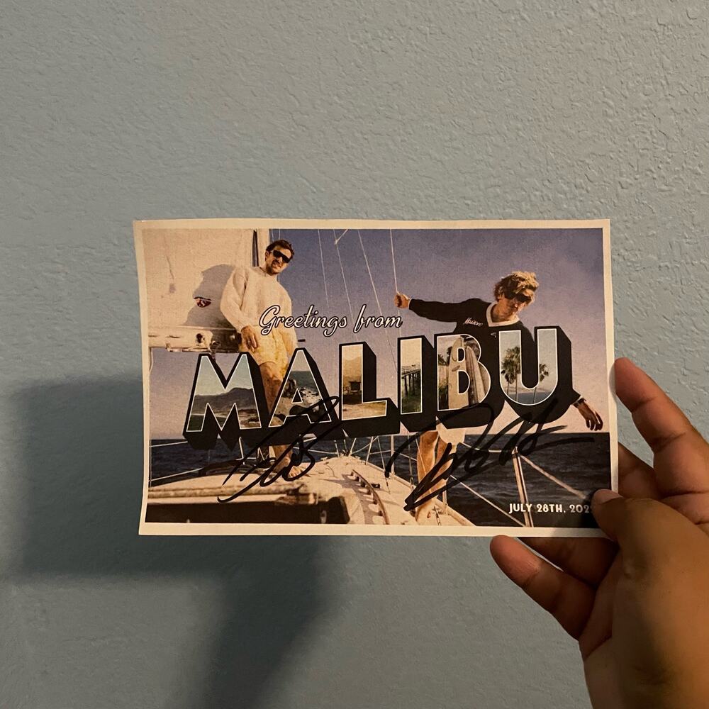 THE DRIVER ERA signed malibu postcard
